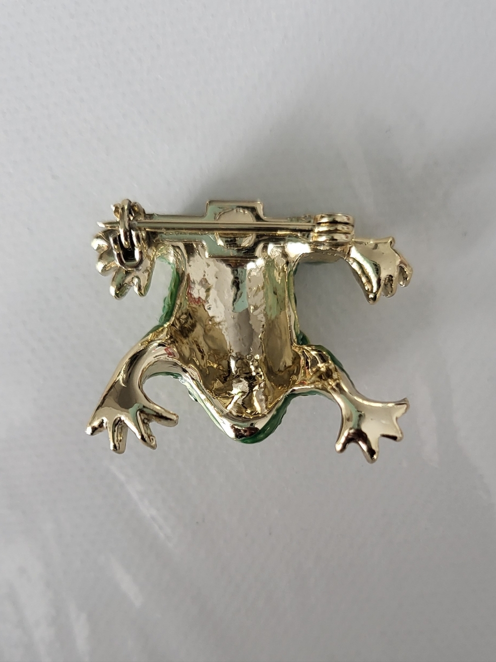 Vintage Green Frog  Brooch - Picture 2 of 2
